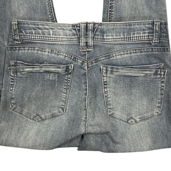 Democracy Womens Skinny Jeans Size 4 "Ab" Technology Distressed Light Wash Denim - Picture 7 of 8